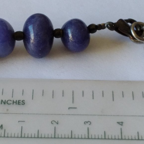 "Lapis Lazuli" Sodalite Graduated Bead Necklace 22"L - Picture 3 of 7